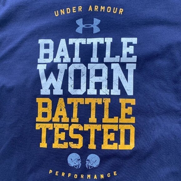 Under Armour Battle Worn Battle Tested Tee Shirt Short Sleeves Small Regular - Picture 3 of 7